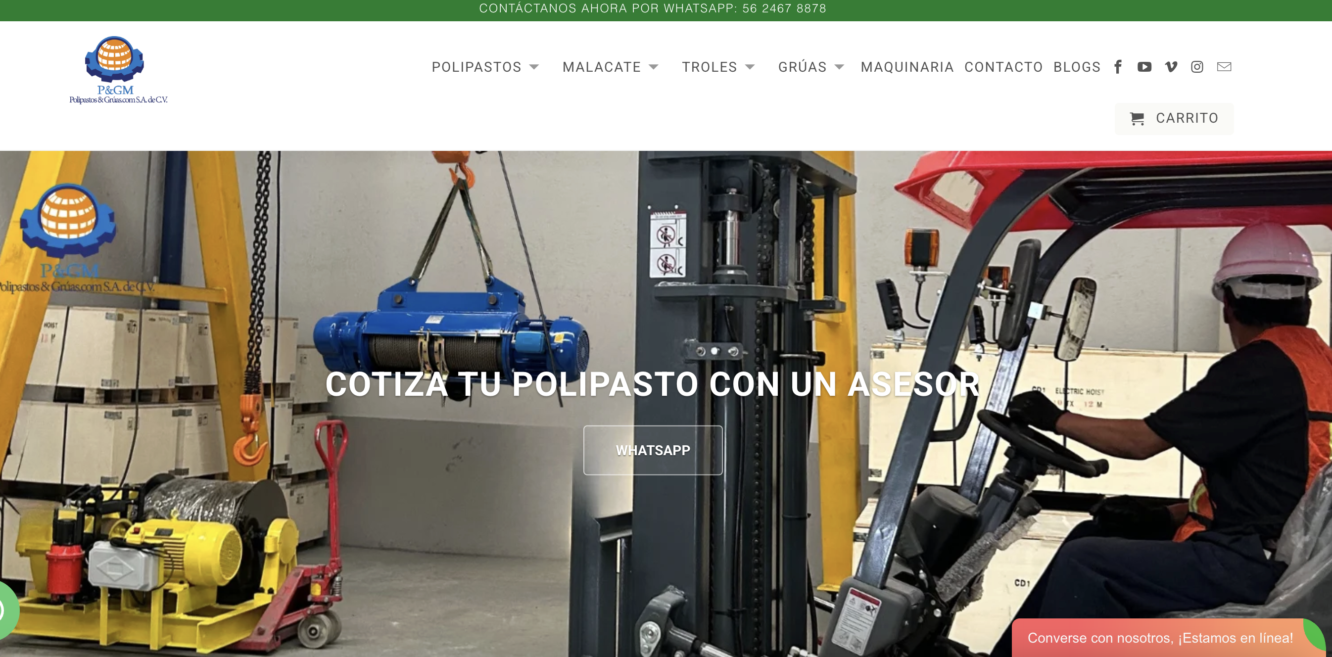 Optimización de Ventas en PGM Polipastos mockup